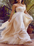 Ivory Sweetheart A Line Floor Length Prom Dresses LBQ0987